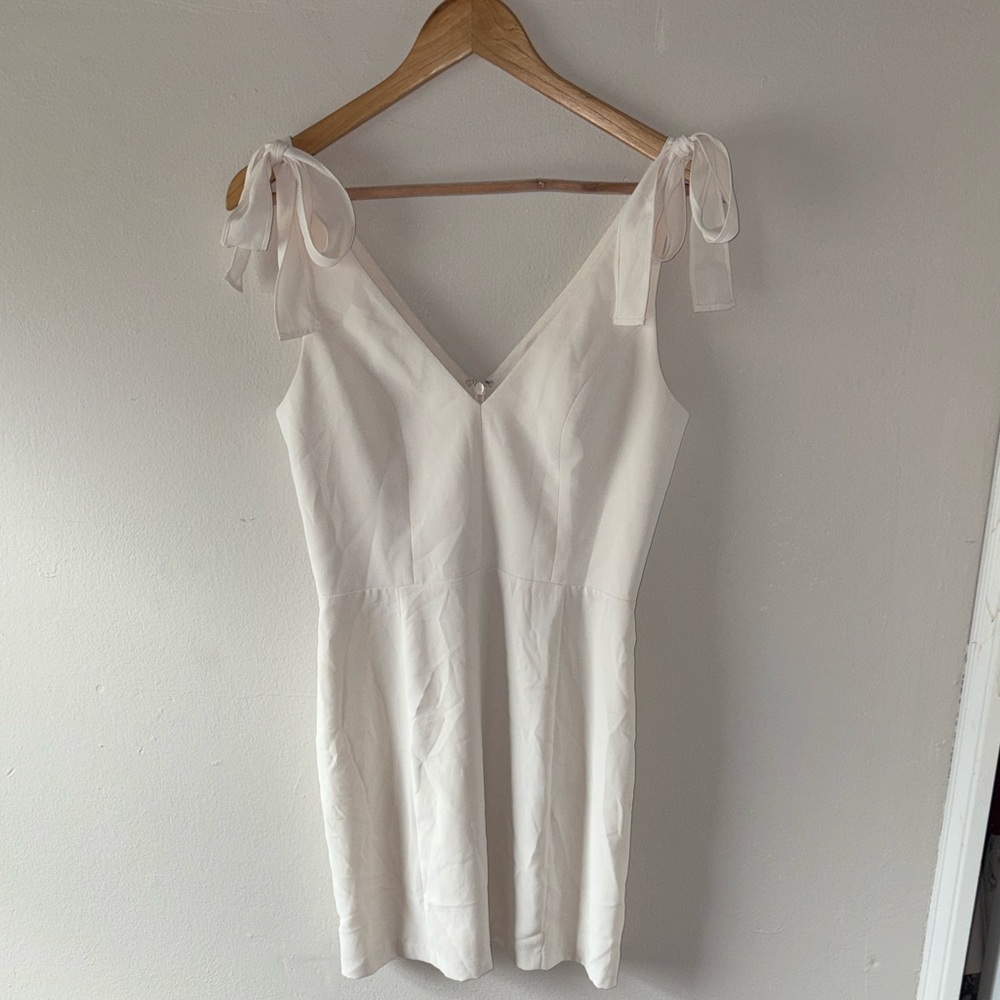 Amanda Uprichard White Sleeveless Mini Dress